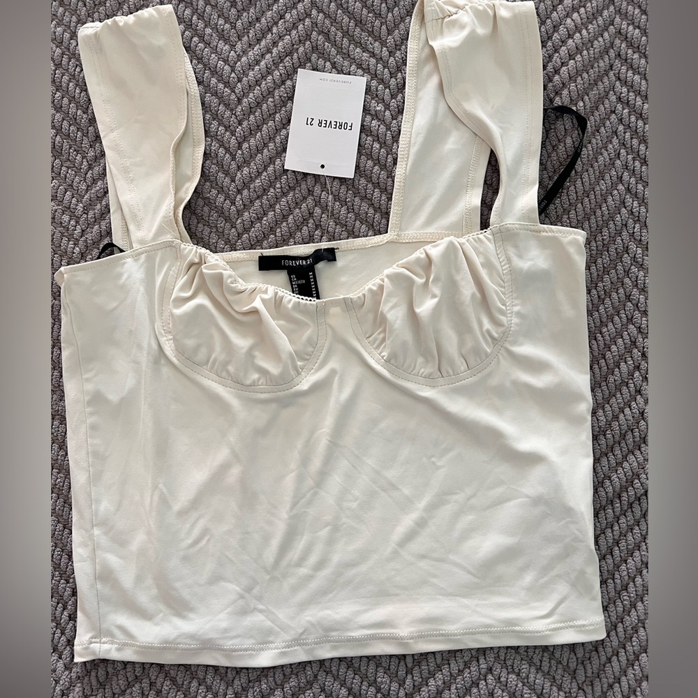 Forever 21 Off-White Tank Top